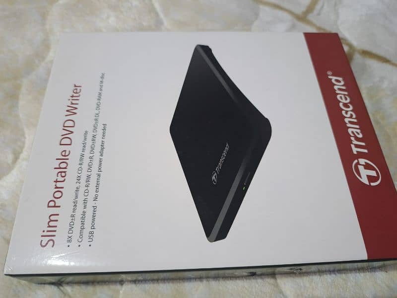 Transcend Slim Portable DVD Writer – Brand New Condition 0