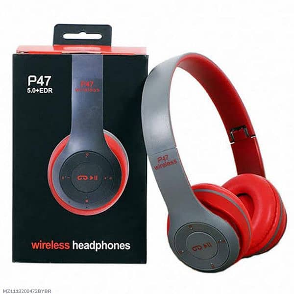 Red Sleek and Stylish Headphone - 1 Psc 0