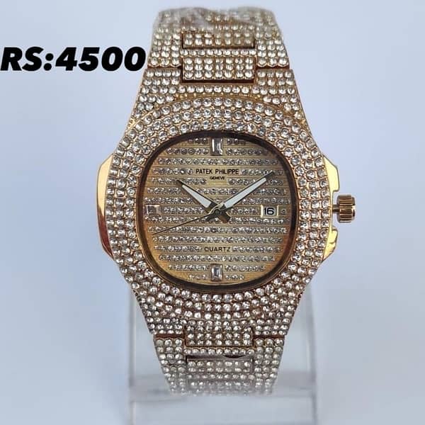 ICED OUT MEN’S WATCH GOLDEN COLOUR 0