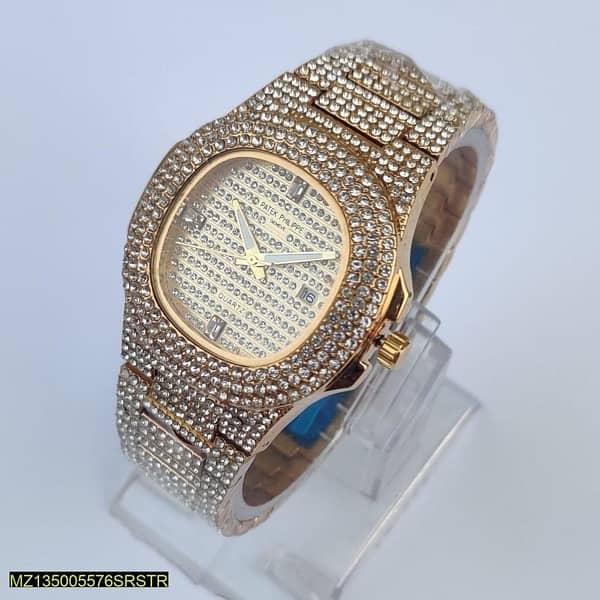 ICED OUT MEN’S WATCH GOLDEN COLOUR 1