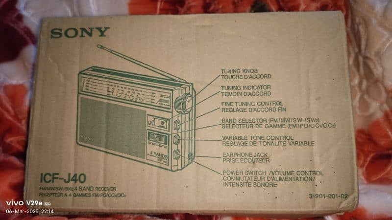 Sony Radio ICF-J1, Sony Radio ICF-J40 0