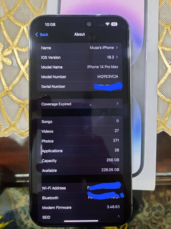 iphone 14 pro max 256gb BH 93% 6