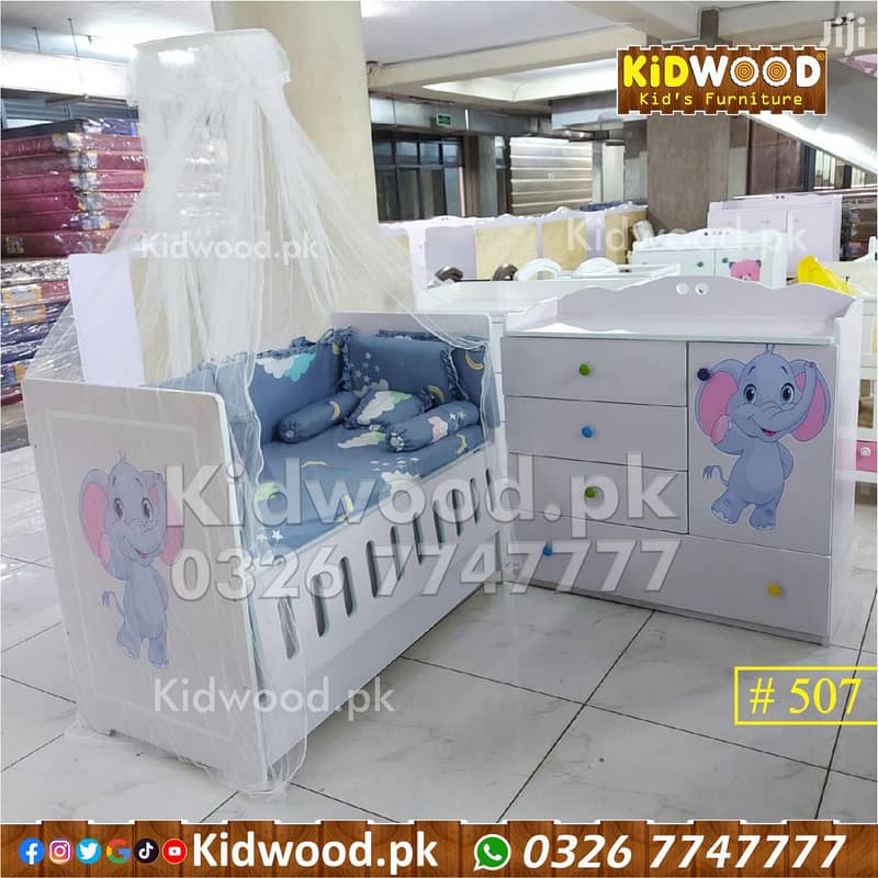 Wooden Baby Cot ( Different Models Different Prices ) 8