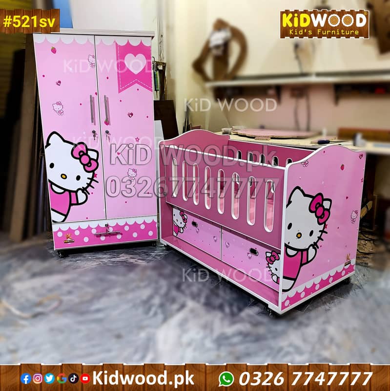 Wooden Baby Cot ( Different Models Different Prices ) 17