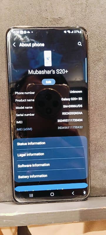 Samsung S20 plus 5g 1