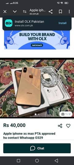 Apple iphone xs max PTA approved contact Whatsapp 0329,35,54,428