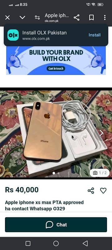 Apple iphone xs max PTA approved contact Whatsapp 0329,35,54,428 0