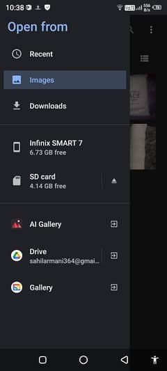 infinix smart 7 2/32 condition 9/10 only glass break all set ok