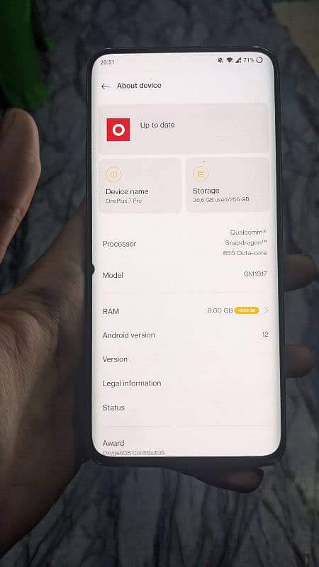 one plus 7 pro 8+5 / 256 USA import model exhnge possible 2