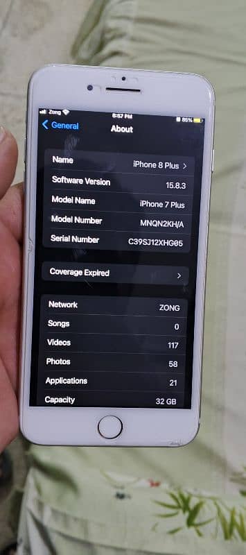 Iphone 7 plus Pta Approved 32 Gb 7