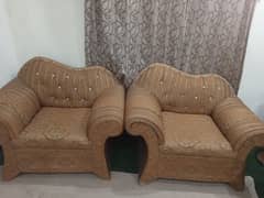 5 Seater Sofa Set - Golden Color - Big Sofa Set