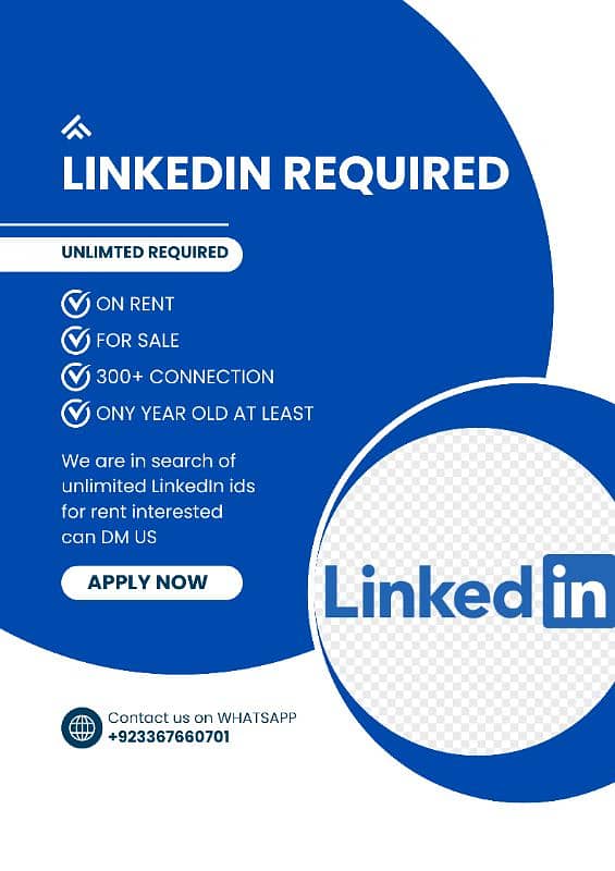 We are in search of unlimited LinkedIn 0