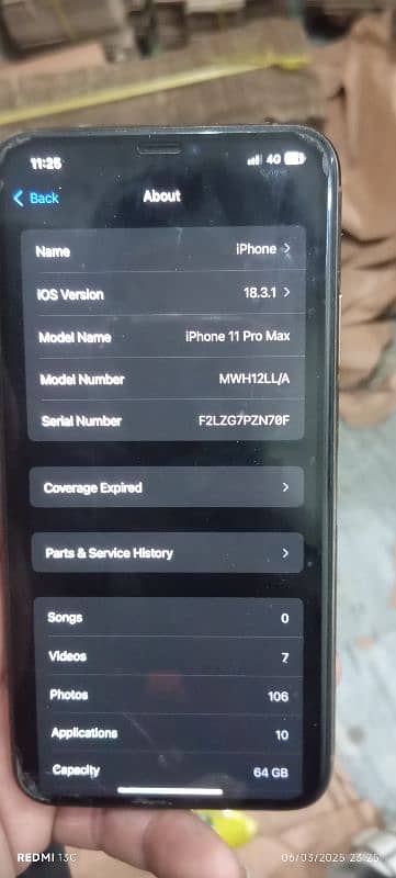 10/10 I phone 11pro max 64 gb 4