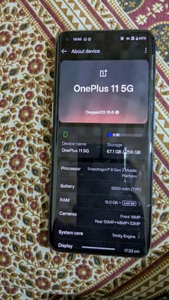 One plus 11 5g brand new non pta sim time available