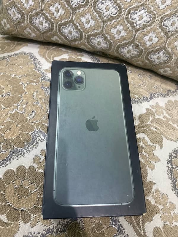 IPhone 11 Pro Max pta approved 256 gb with complete box green colour 13