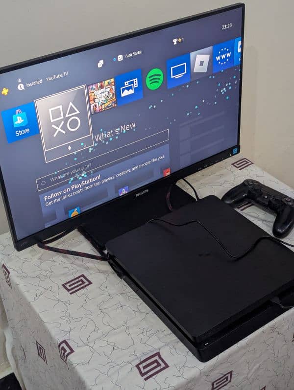 ps4 slim with one original controller 500gb 1