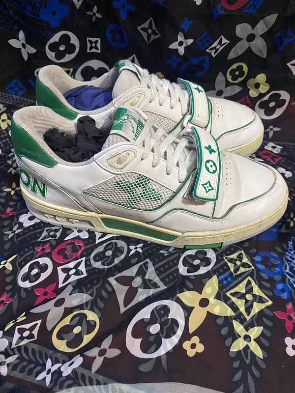 Louis Vuitton Lv trainer green 1