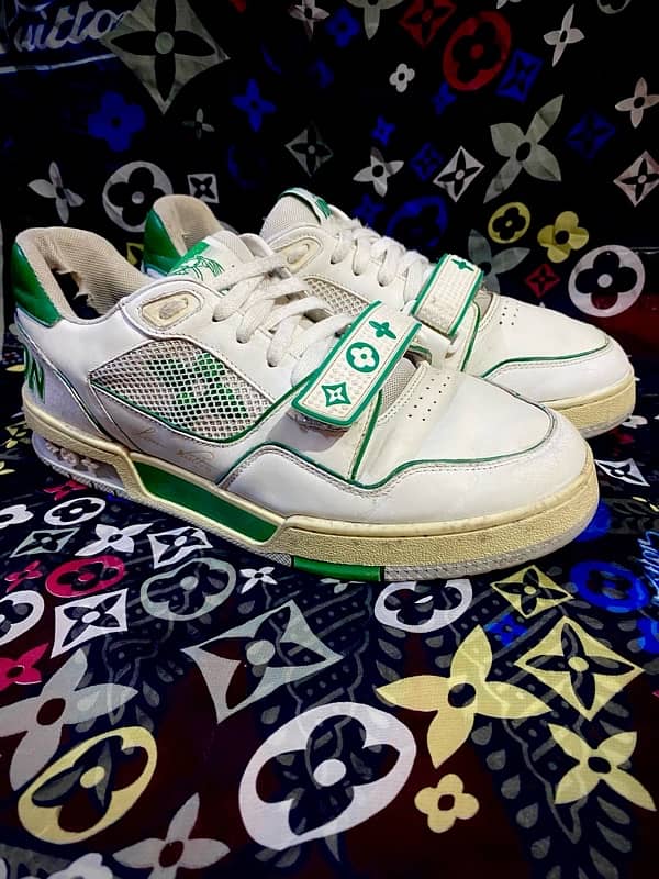 Louis Vuitton Lv trainer green 4