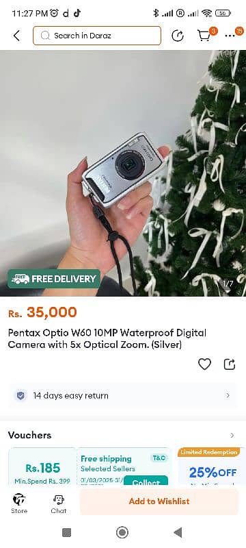 Pentax optio w60 10M Waterproof digital camera 4