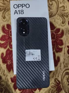 Oppo A18 4 128 Mobile for sale 10 month used with box & charger