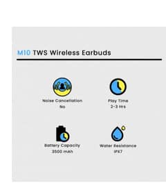 M10 TWS Wireless Bluetooth Earbuds