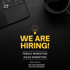 we are hiring female marketing for our company remote bae