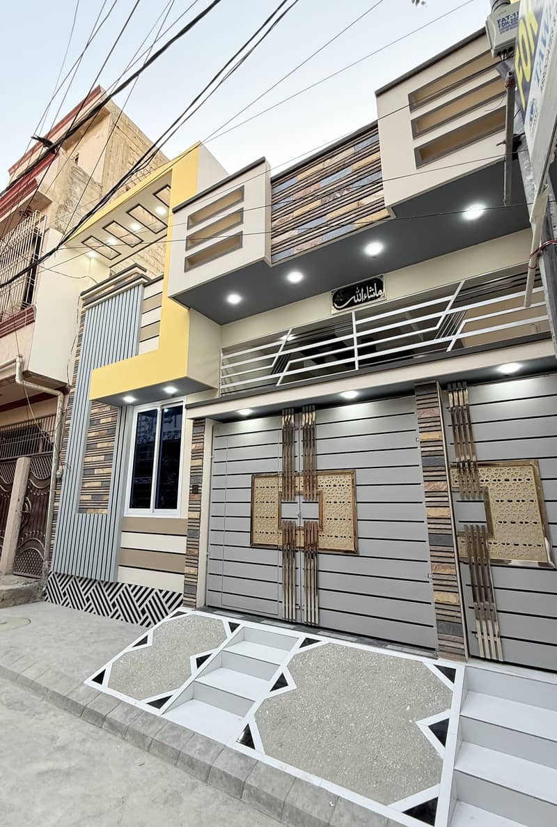 One Of The Luxurious & Ultra Modern Architect  120 sq yd SINGLE STORY leased banglow for sale at prime location vip block 5 of SAADI TOWN  (load shedding free block) 2