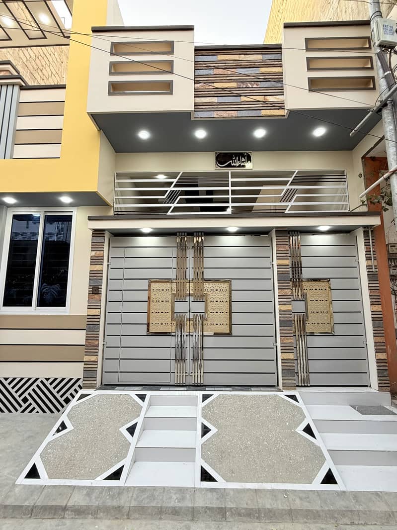 One Of The Luxurious & Ultra Modern Architect  120 sq yd SINGLE STORY leased banglow for sale at prime location vip block 5 of SAADI TOWN  (load shedding free block) 5