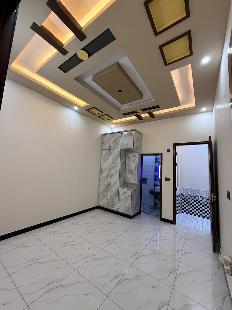 One Of The Luxurious & Ultra Modern Architect  120 sq yd SINGLE STORY leased banglow for sale at prime location vip block 5 of SAADI TOWN  (load shedding free block) 21