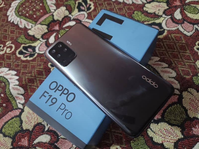 oppo f19pro with box 10by10 8+8gb128gb anda piece official pta 1