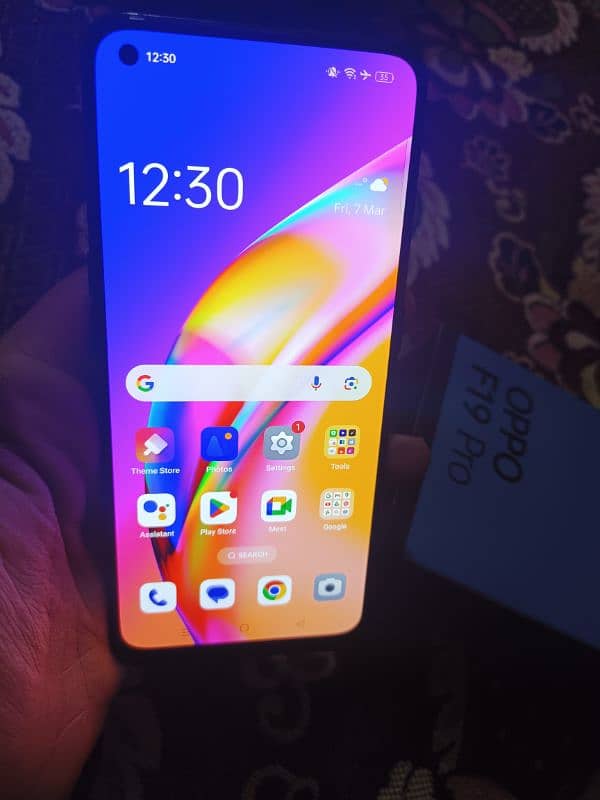 oppo f19pro with box 10by10 8+8gb128gb anda piece official pta 2