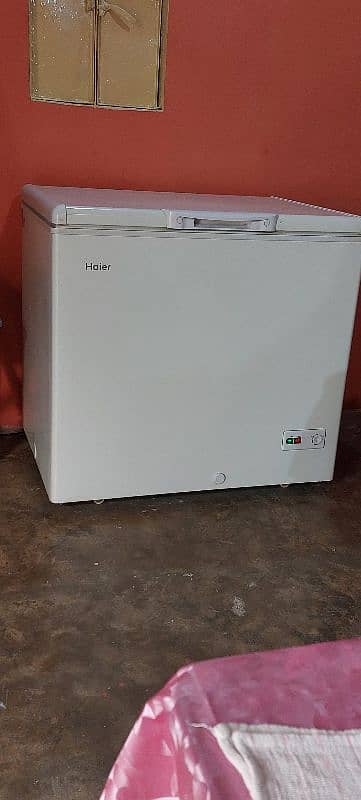 haier deep freezer modle no 285h  new condition medium size 11