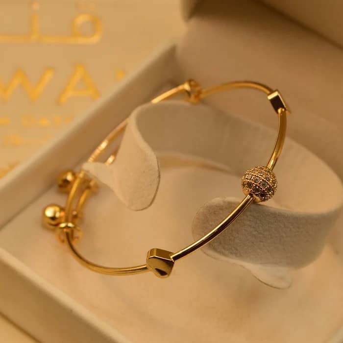 Luxury Gold-Plated Adjustable Bangle 0