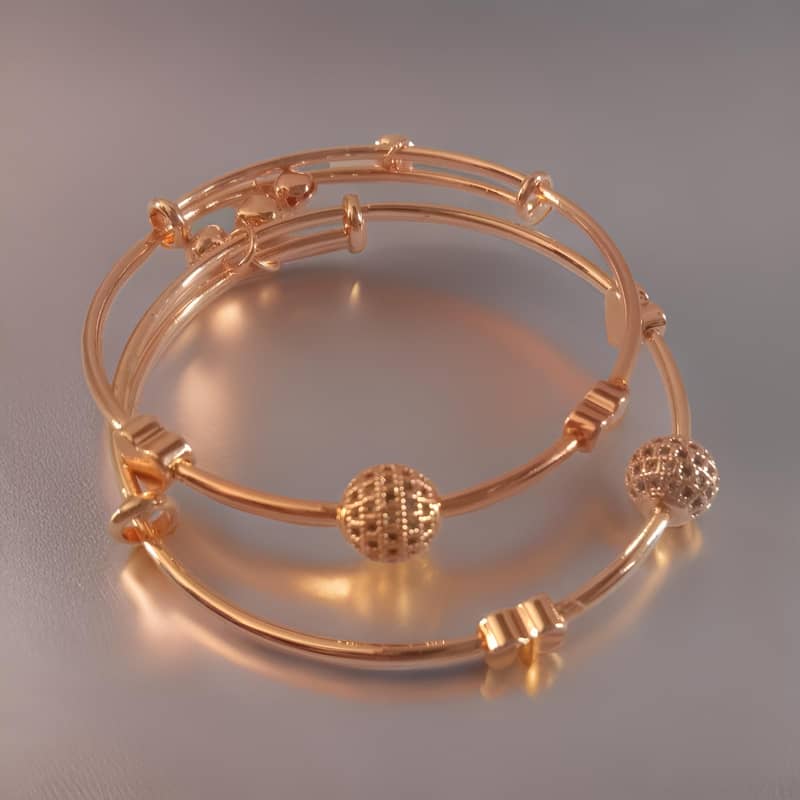 Luxury Gold-Plated Adjustable Bangle 2