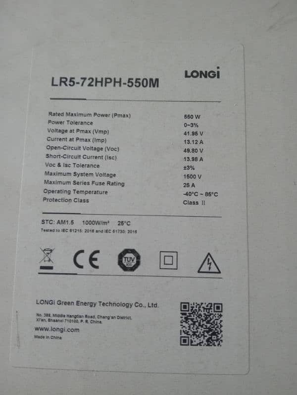 Longi solar panal 550w 2