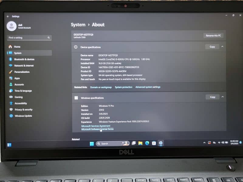 Dell latitude 5500 core i5 8th gen 4