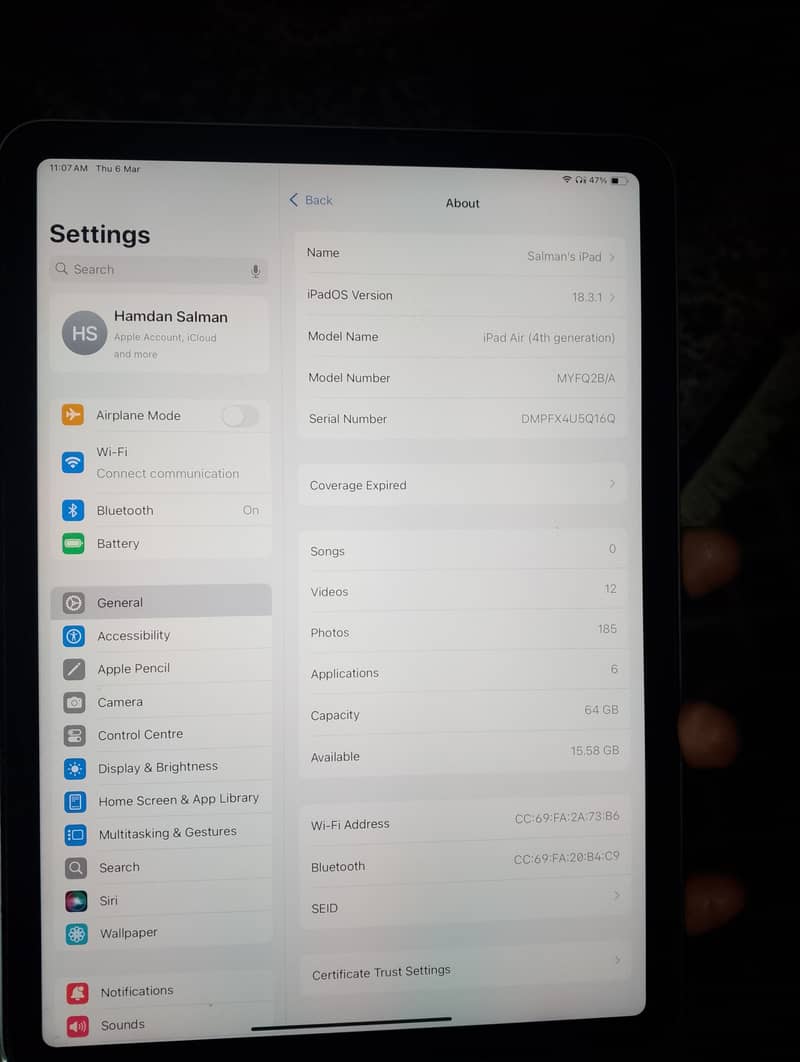 Apple ipad air4 0