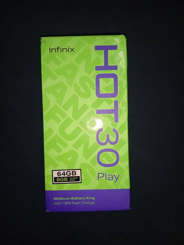 Infinix hot 30 play with box 4