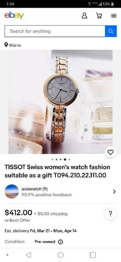 TISSOT FLAMINGO swiss made watche