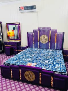 purple bed set used like new