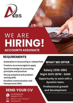 We are Hiring Accounts Associate