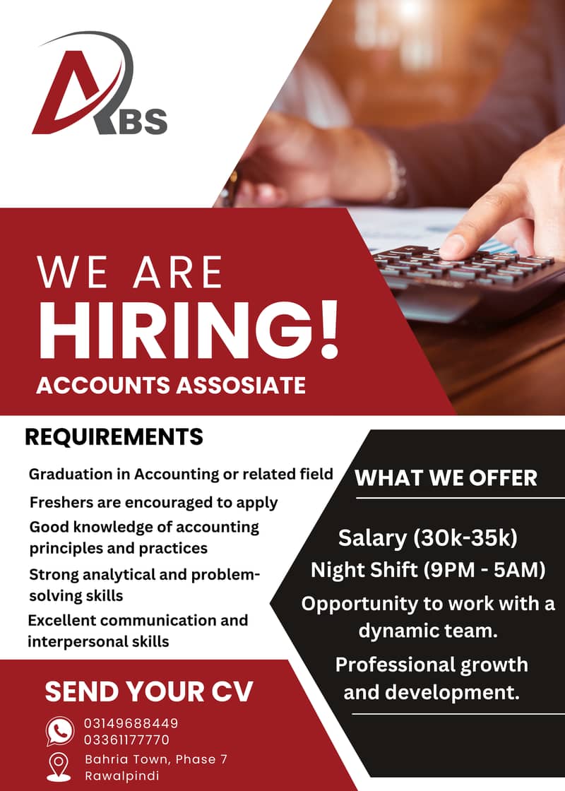 We are Hiring Accounts Associate 0