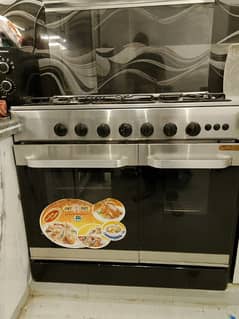 Nasgas Cooking Range Glass Top 5 Burner Excellent Condition