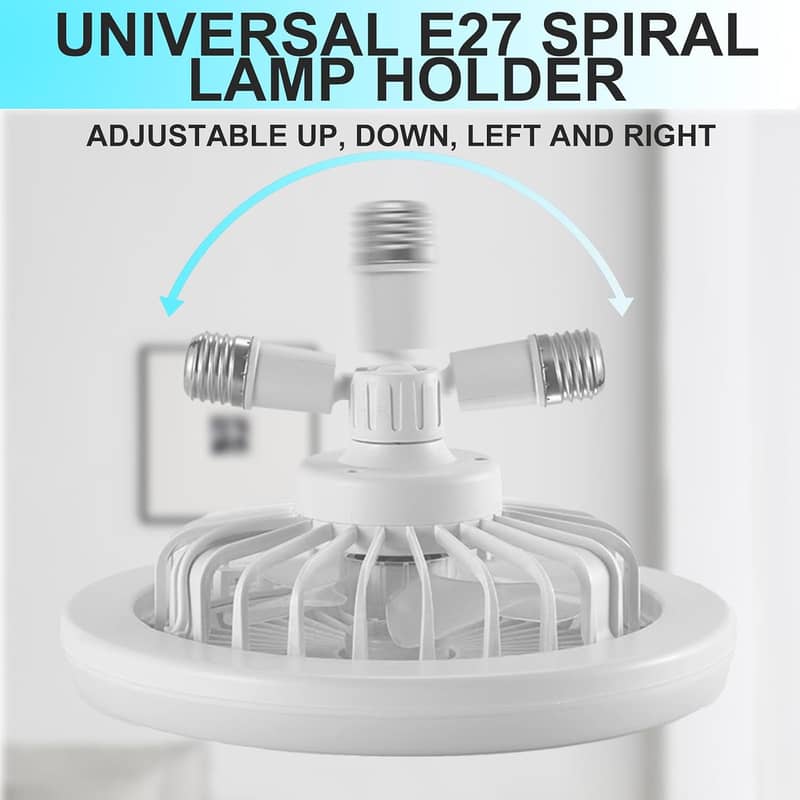 Ceiling Fan 3in1 with E27 Lighting Lam Converter 3 Speed RemotControl 14