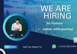 we are hiring for online adds posting staff on facebook