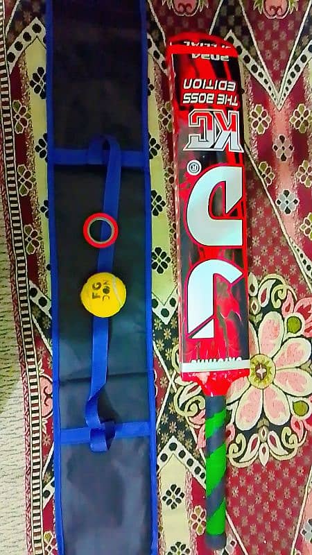 cricket bat with free bag,ball,and tap 1