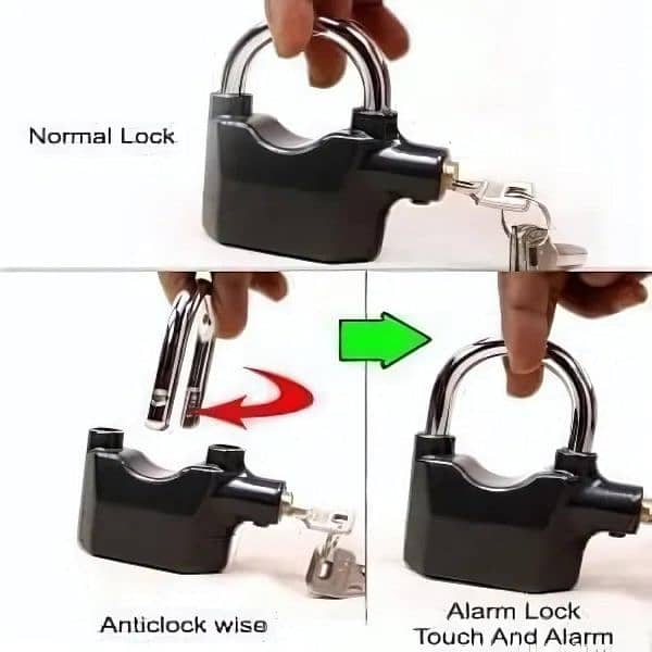 Universal Security Alarm Lock Waterproof with 3 Keys 4