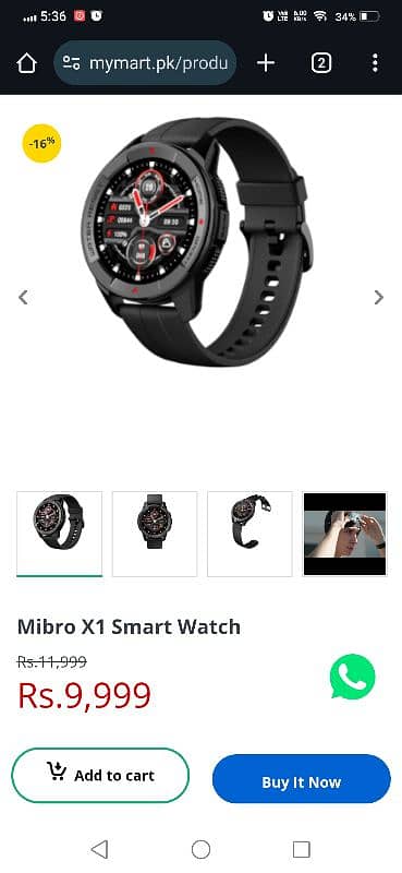 Mibro X1 Smart Watch with AMOLED Display   2