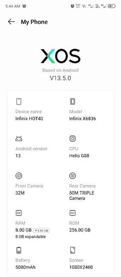 Infinix hot 40 8+8+256 gb