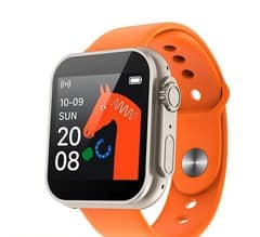 D30 ultra smart watch. orange bracelet.